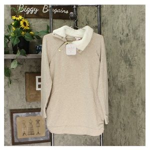 Isabel Maternity Sherpa Trim Sweatshirt